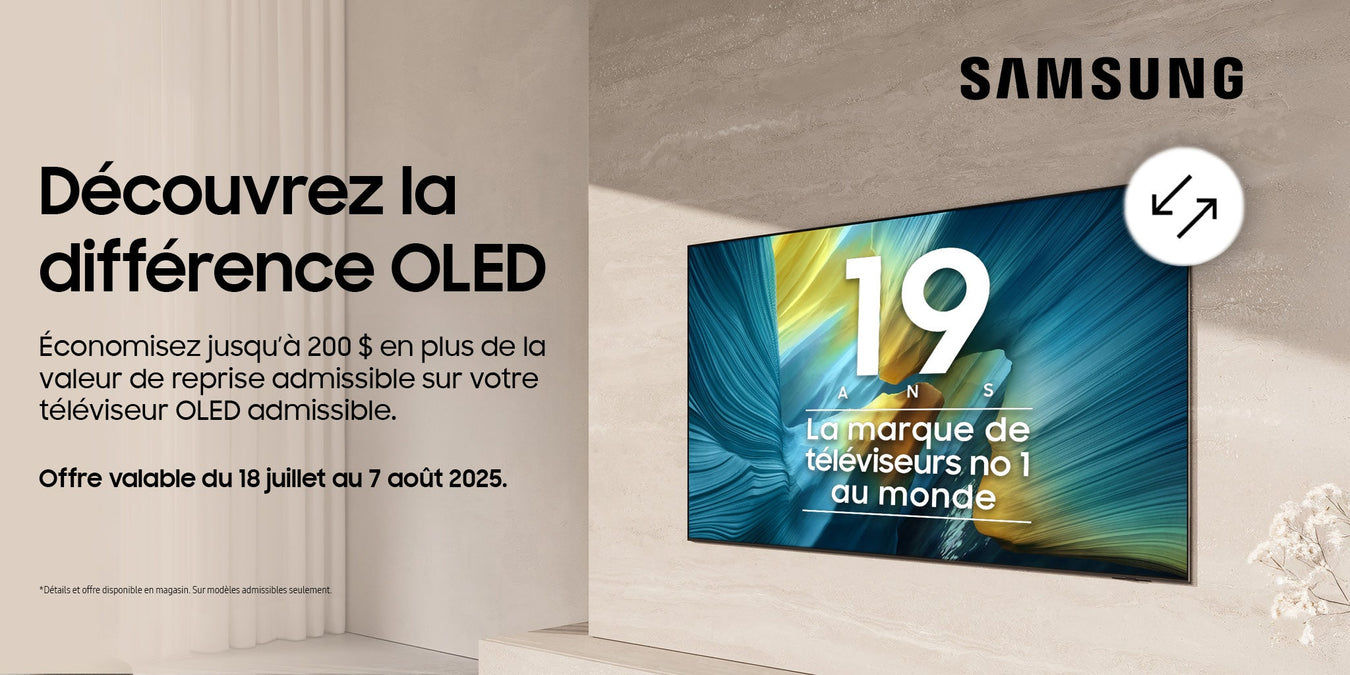 Téléviseurs Samsung OLED 2025 admissibles | SONXPLUS Drummondville
