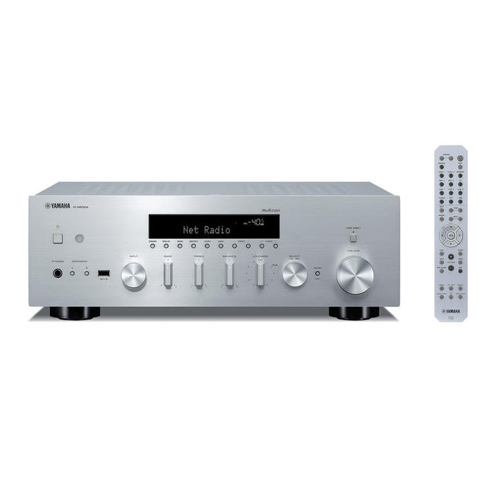 Yamaha R-N600A | Récepteur réseau/stéréo - MusicCast - Bluetooth - Wi-Fi - AirPlay 2 - Argent-Sonxplus Drummondville