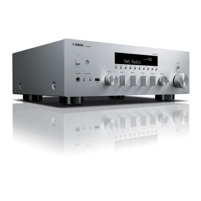 Yamaha R-N600A | Récepteur réseau/stéréo - MusicCast - Bluetooth - Wi-Fi - AirPlay 2 - Argent-Sonxplus Drummondville