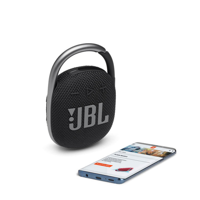 JBL Clip 4 | Haut-parleur Ultra-portable - Bluetooth - Imperméable - Autonomie 10 Heures - Noir-Sonxplus Drummondville