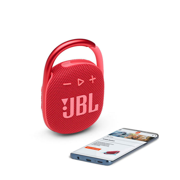 JBL Clip 4 | Haut-parleur Ultra-portable - Bluetooth - Imperméable - Autonomie 10 Heures - Rouge-Sonxplus Drummondville