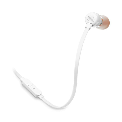 JBL Tune 110 | Écouteurs filaire intra-auriculaires - Avec télécommande 1 bouton - Microphone - Blanc-Sonxplus Drummondville