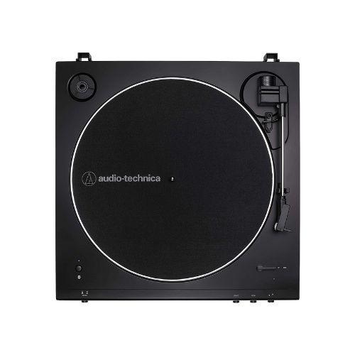 Audio Technica AT-LP60XBTBK | Table tournante Stéréo - Sans fil - Bluetooth - Entraînement par courroie - Entièrement automatique - Noir-Sonxplus Drummondville