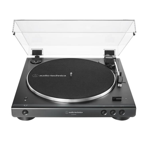 Audio Technica AT-LP60XBTBK | Table tournante Stéréo - Sans fil - Bluetooth - Entraînement par courroie - Entièrement automatique - Noir-Sonxplus Drummondville