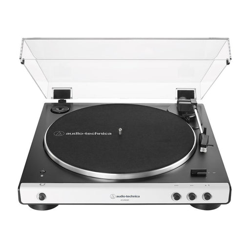 Audio Technica AT-LP60XBT | Table tournante Stéréo - Sans fil - Bluetooth - Entraînement par courroie - Entièrement automatique - Blanc-Sonxplus Drummondville