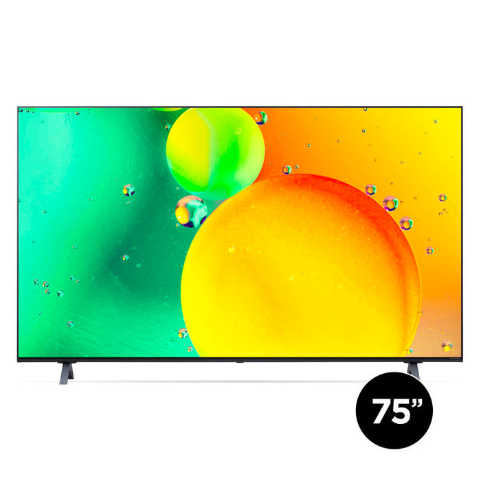 LG 75NANO75UQA | Téléviseur intelligent 75" NanoCell 4K - DEL - Série Nano75 - HDR - Processeur IA a5 Gen5 4K - Noir-Sonxplus Drummondville