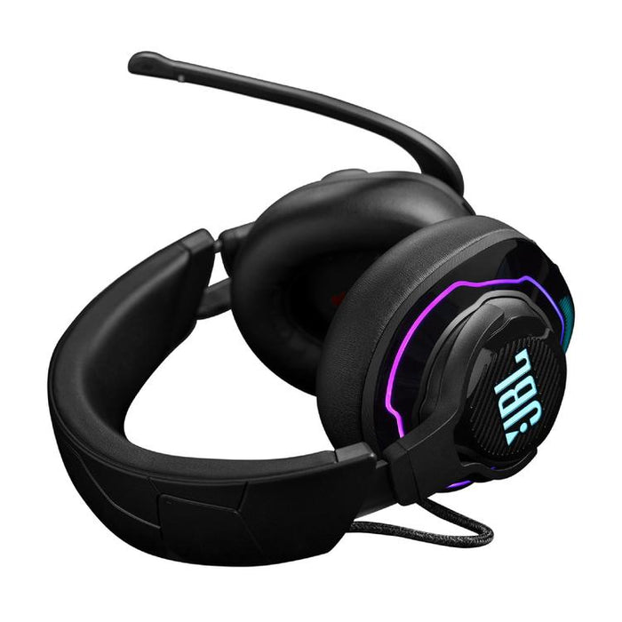 JBL Quantum 910 | Casque de jeu Pro circum-auriculaire - Sans Fil - Éclairage RGB - Réduction de bruit - Noir-Sonxplus Drummondville