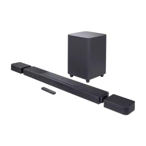 JBL Bar 1300 Pro | Barre de son 11.1.4 - Avec Haut-parleurs surround détachables et Caisson de graves 10" - Dolby Atmos - DTS:X - MultiBeam - 1170W - Noir-Sonxplus Drummondville