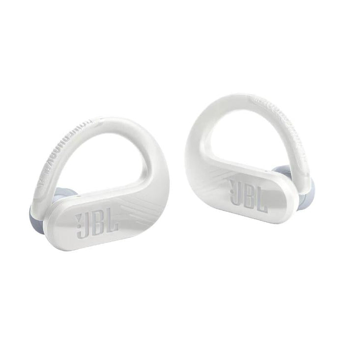 JBL Endurance Peak III | Écouteurs Sport intra-auriculaires - 100% Sans fil - Étanche - Conception Powerhook - Blanc-Sonxplus Drummondville