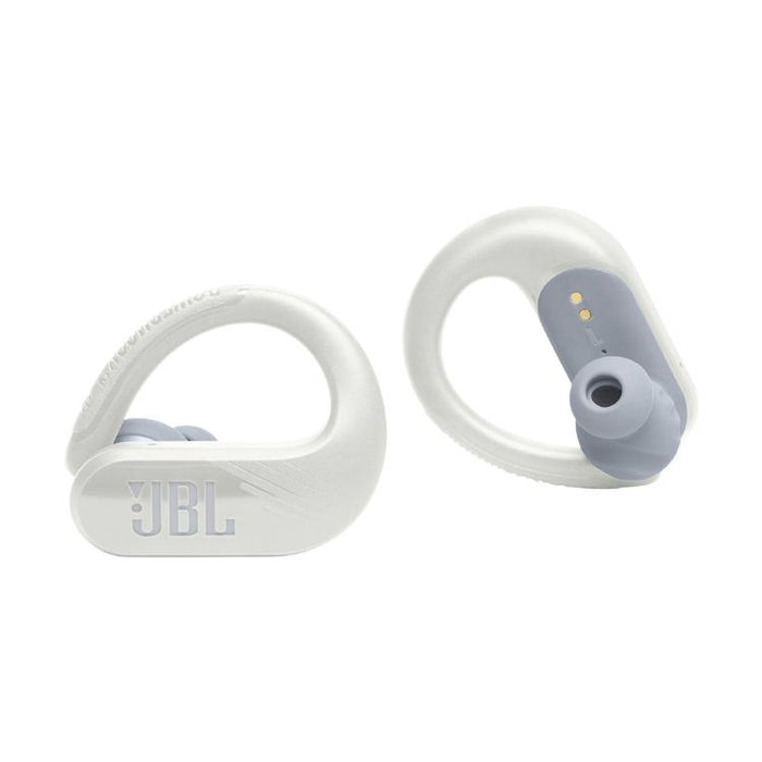 JBL Endurance Peak III | Écouteurs Sport intra-auriculaires - 100% Sans fil - Étanche - Conception Powerhook - Blanc-Sonxplus Drummondville