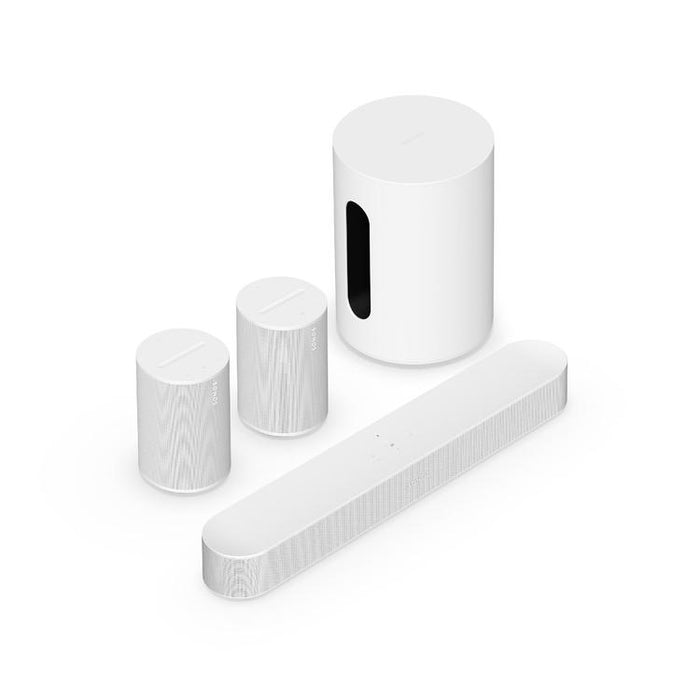 Sonos | Ensemble immersif avec Beam - Sub Mini - Era 100 - Blanc-Sonxplus Drummondville