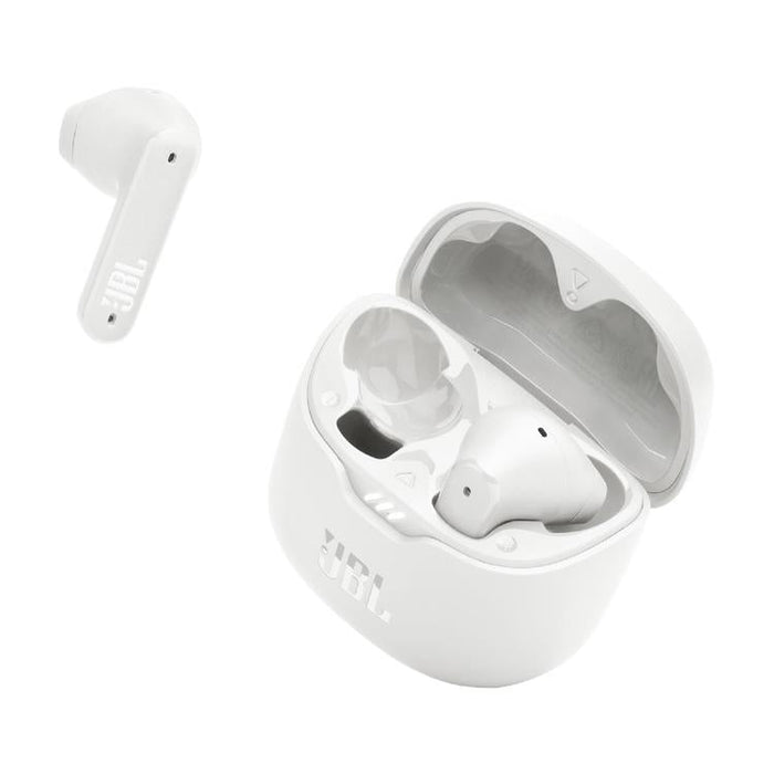 JBL Tune Flex | Écouteurs intra-auriculaires - 100% Sans fil - Bluetooth - Réduction de bruit - Conception Stick-open - IPX4 - Blanc-Sonxplus Drummondville