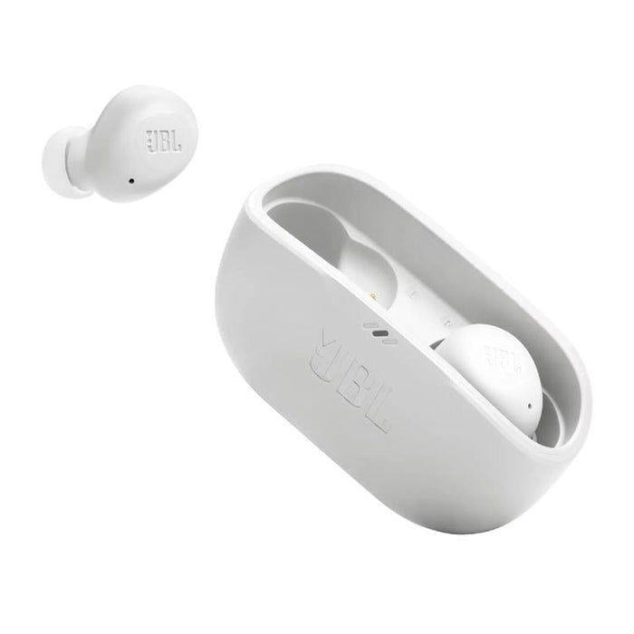 JBL Vibe Buds | Écouteurs intra-auriculaires - Sans fil - Bluetooth - Technologie Smart Ambient - Blanc-Sonxplus Drummondville