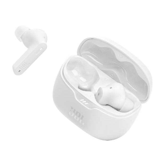 JBL Tune Beam | Écouteurs intra-auriculaires - 100% Sans fil - Bluetooth - Smart Ambient - Conception Stick-open - Blanc-Sonxplus Drummondville