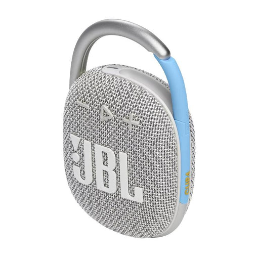 JBL Clip 4 Eco | Haut-parleur - Ultra-portable - Étanche - Bluetooth - Mousqueton intégré - Blanc-Sonxplus Drummondville