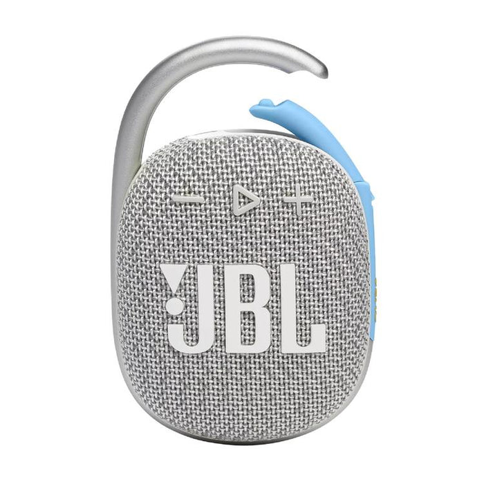 JBL Clip 4 Eco | Haut-parleur - Ultra-portable - Étanche - Bluetooth - Mousqueton intégré - Blanc-Sonxplus Drummondville