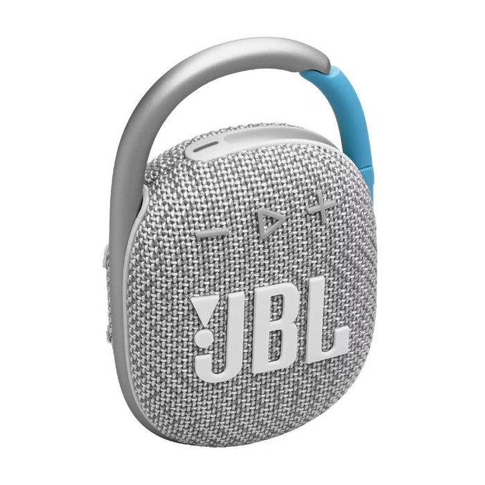 JBL Clip 4 Eco | Haut-parleur - Ultra-portable - Étanche - Bluetooth - Mousqueton intégré - Blanc-Sonxplus Drummondville