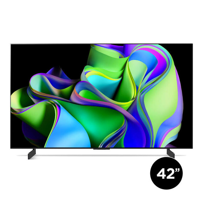 LG OLED42C3PUA | Téléviseur intelligent 42" OLED evo 4K - Série C3 - HDR - Processeur IA a9 Gen6 4K - Noir-Sonxplus Drummondville