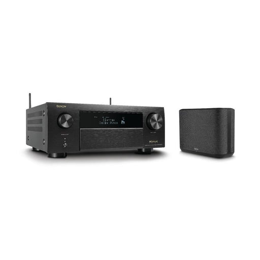 Denon AVRX4800H & HOME250 | Récepteur AV 9.4 canaux et haut-parleur sans-fil - 8K - Auro 3D - Cinéma maison - HEOS - Noir-Sonxplus Drummondville