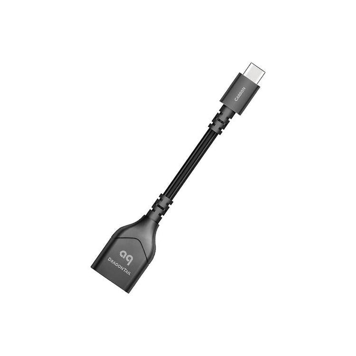 Audioquest DragonTail | Câble USB mâle à femelle - USB 0,112m - Noir-Sonxplus Drummondville