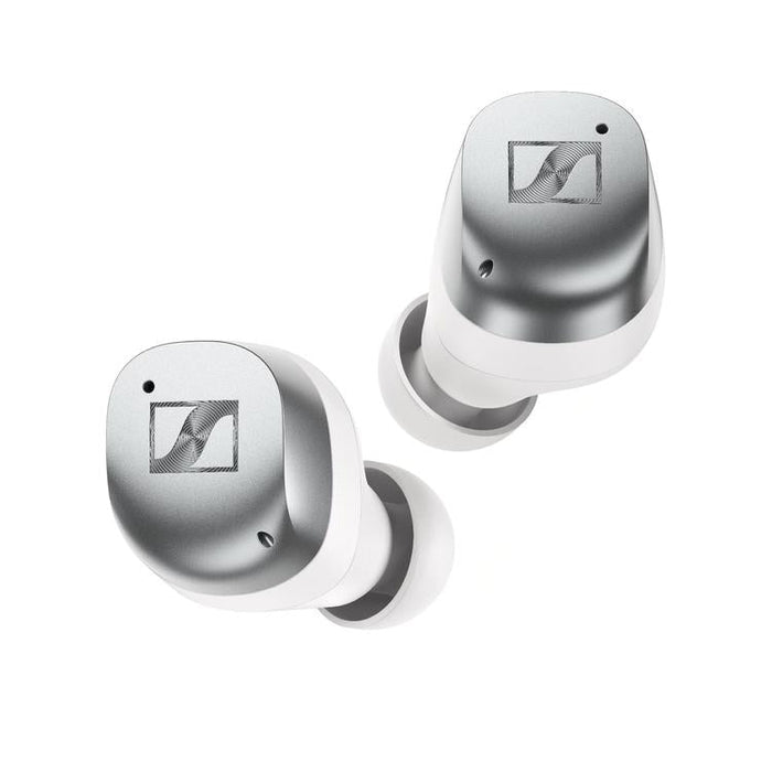 Sennheiser MOMENTUM True Wireless 4 | Écouteurs intra-auriculaires - Sans fil - Réduction adaptative du bruit - Blanc/Argent | Sonxplus Drummondville