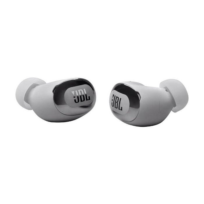 JBL Live Buds 3 | Écouteurs intra-auriculaires - Écran tactile LED 1,45" - Bluetooth - Argent-Sonxplus Drummondville