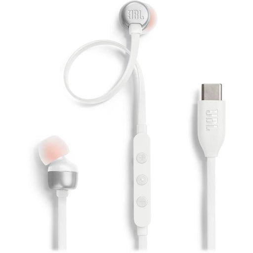 JBL Tune 310C | Écouteurs intra-auriculaires - Filaire - USB-C - Télécommande 3 boutons - Blanc-Sonxplus Drummondville