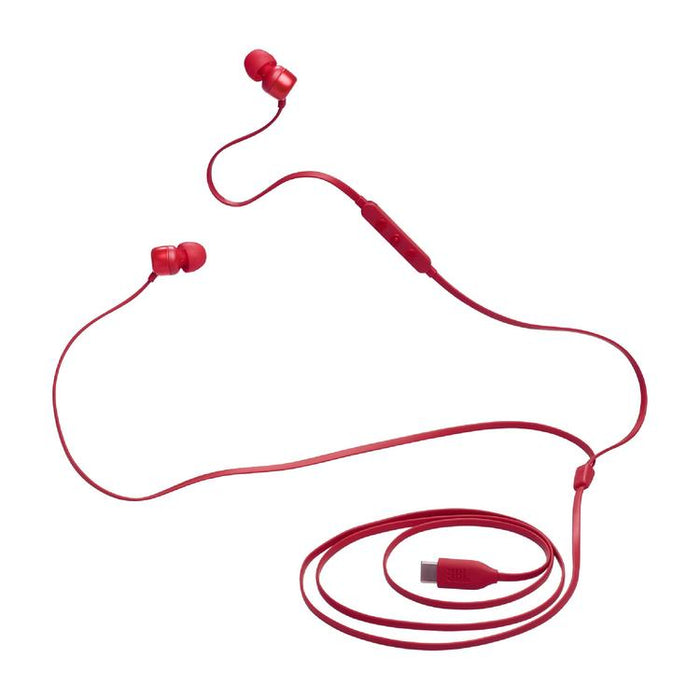 JBL Tune 310C | Écouteurs intra-auriculaires - Filaire - USB-C - Télécommande 3 boutons - Rouge-Sonxplus Drummondville