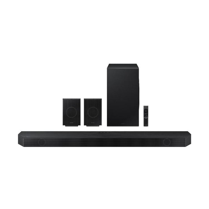 Samsung HWQ990D | Barre de son - 11.1.4 canaux - Dolby ATMOS - Sans fil - Caisson de graves sans fil et Haut-parleurs arrière inclus - 656W - Noir-Sonxplus Drummondville