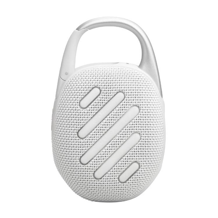 JBL Clip 5 | Haut-parleur à mousqueton portable - Bluetooth - IP67 - Blanc-Sonxplus Drummondville