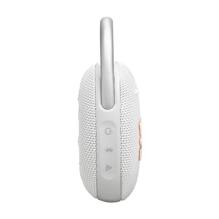 JBL Clip 5 | Haut-parleur à mousqueton portable - Bluetooth - IP67 - Blanc-Sonxplus Drummondville