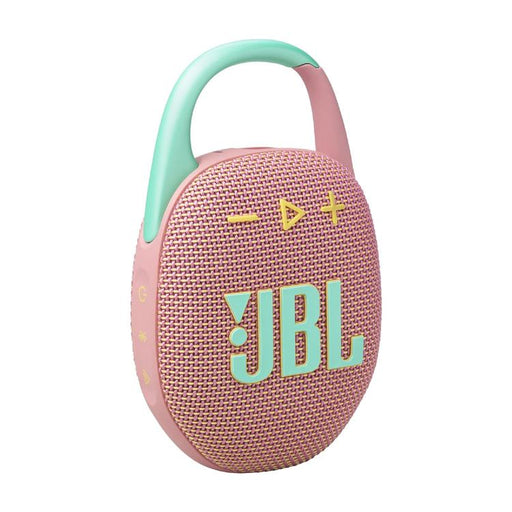 JBL Clip 5 | Haut-parleur à mousqueton portable - Bluetooth - IP67 - Rose-Sonxplus Drummondville