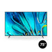 Sony BRAVIA3 K-75S30 | Téléviseur 75" - LCD - DEL - Série S30 - 4K Ultra HD - HDR - Google TV-Sonxplus Drummondville