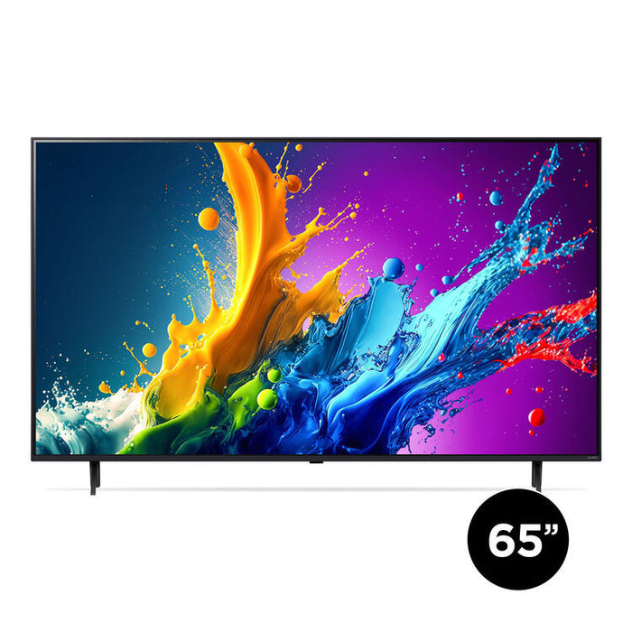 LG 65QNED80TUC | Téléviseur 65" QNED 4K - UHD 4K - Série QNED80 - 60Hz - Processeur IA a5 4K Gen7 - Noir-Sonxplus Drummondville