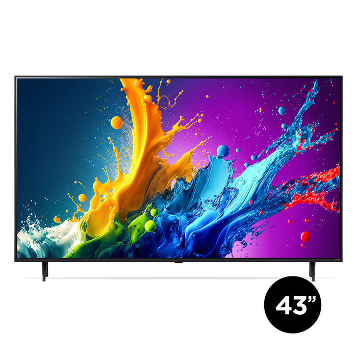 LG 43QNED80TUC | Téléviseur 43" QNED 4K - UHD 4K - Série QNED80 - 60Hz - Processeur IA a5 4K Gen7 - Noir-Sonxplus Drummondville