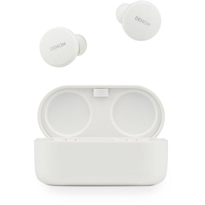 Denon PERL | Écouteurs intra-auriculaires - Sans fil - Bluetooth - Technologie Masimo Adaptive Acoustic - Blanc-Sonxplus Drummondville