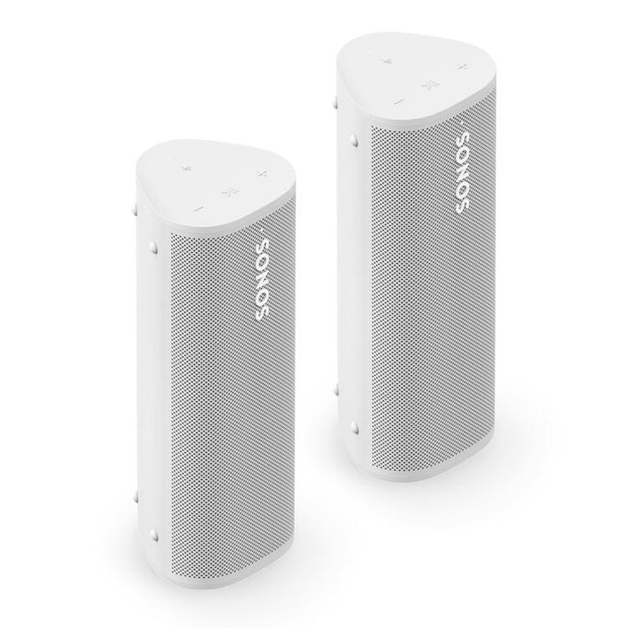 Sonos | Ensemble Aventure - 2 Haut-parleurs Roam 2 portatifs - Bluetooth - Étanche - Blanc-Sonxplus Drummondville