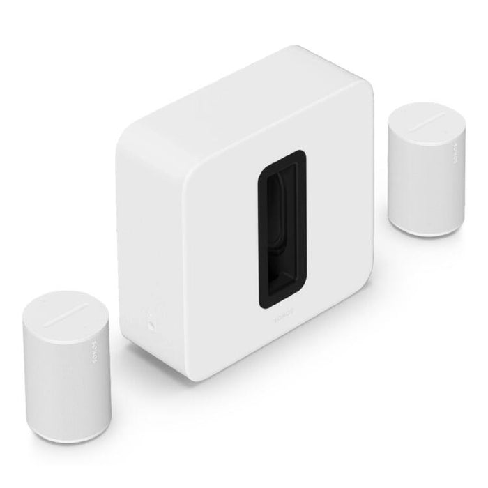 Sonos | Ensemble complémentaire haut de gamme pour cinéma maison - Sub 4 + 2 Era 100 - Blanc-Sonxplus Drummondville