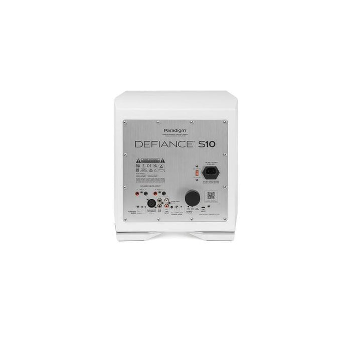 Paradigm DEFIANCE S10 | Caisson de graves 10" - 500W RMS - Unité - Blanc-SONXPLUS Drummondville