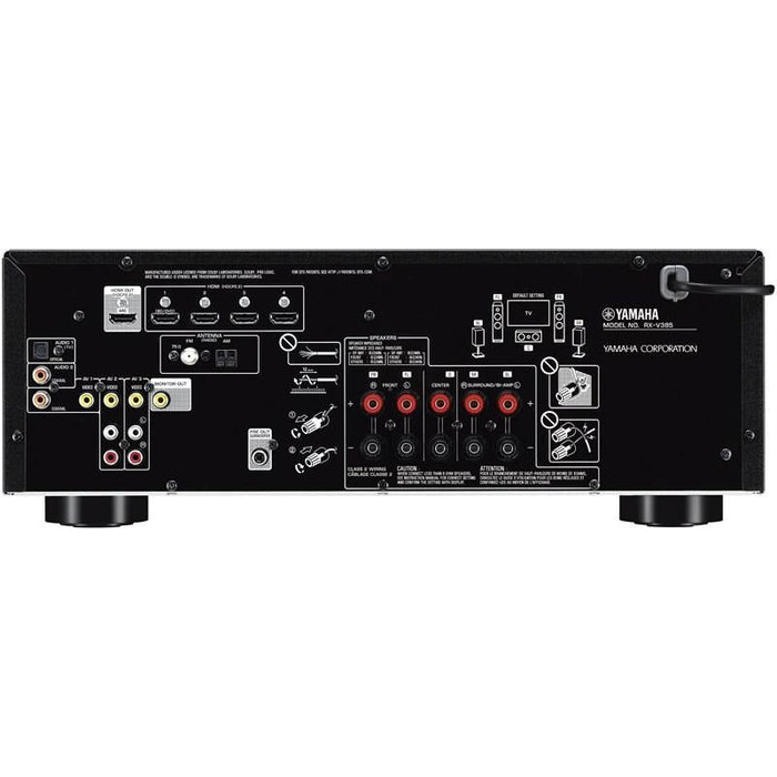 Yamaha RX-V385B | Récepteur AV 5.1 Canaux - Bluetooth - 4K - 70W - HDMI - YPAO - Noir-Sonxplus Drummondville