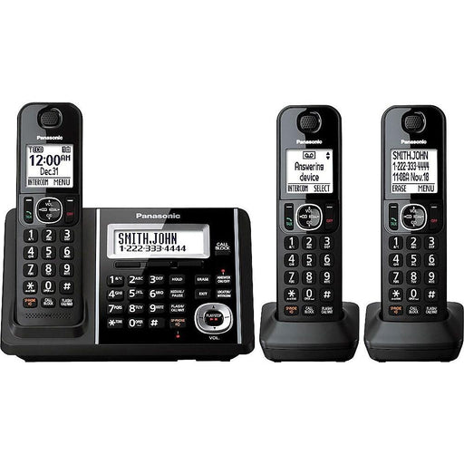 Panasonic KX-TGF343B | Téléphone sans fil - 3 combinés - Répondeur - Noir-Sonxplus Drummondville