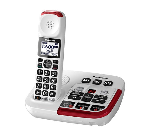 Panasonic KX-TGM470W | Téléphone sans fil - 1 combiné - Répondeur - Amplifié 2X - Blanc-Sonxplus Drummondville