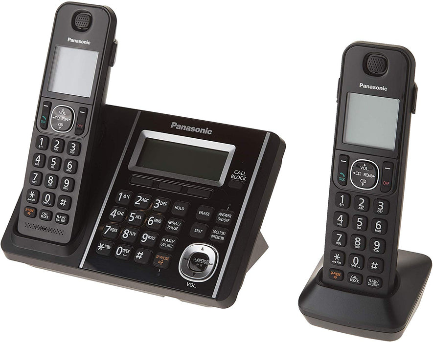 Panasonic KX-TGF342B | Téléphone sans fil - 2 combinés - Répondeur - Noir-Sonxplus Drummondville 