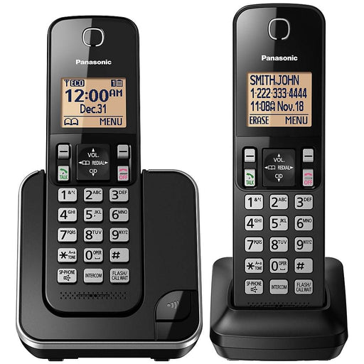 Panasonic KX-TGC382B | Téléphone sans fil - 2 combinés - Noir-Sonxplus Drummondville