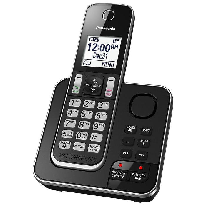 Panasonic KX-TGD392B | Téléphone sans fil - 2 combinés - Répondeur - Noir-Sonxplus Drummondville