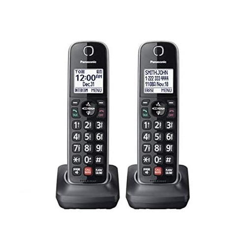 Panasonic KXTGF872B | Combo téléphone sans fil - 1 combiné fixe et 2 combinés sans fil - Répondeur - Noir-Sonxplus Drummondville