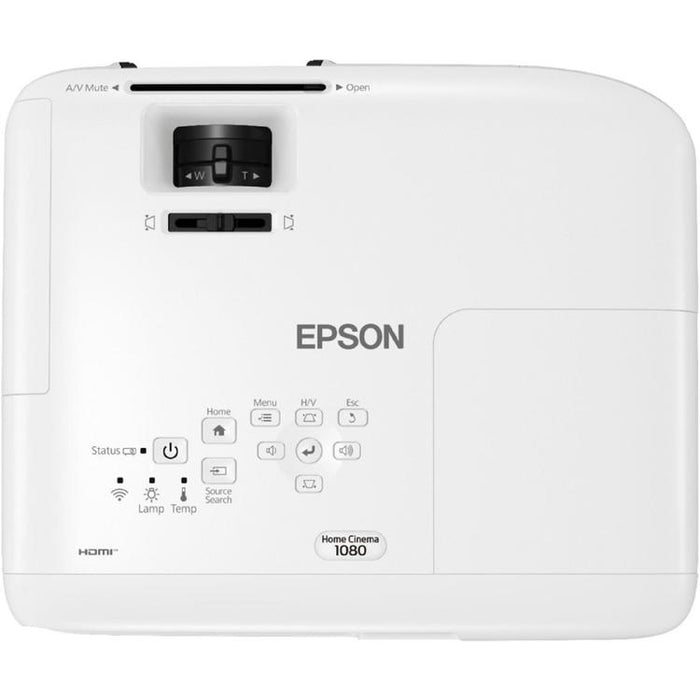 Epson Home Cinema 1080 | Projecteur 3LCD Cinéma maison - 16:9 - HD - 1080p - Blanc-Sonxplus Drummondville