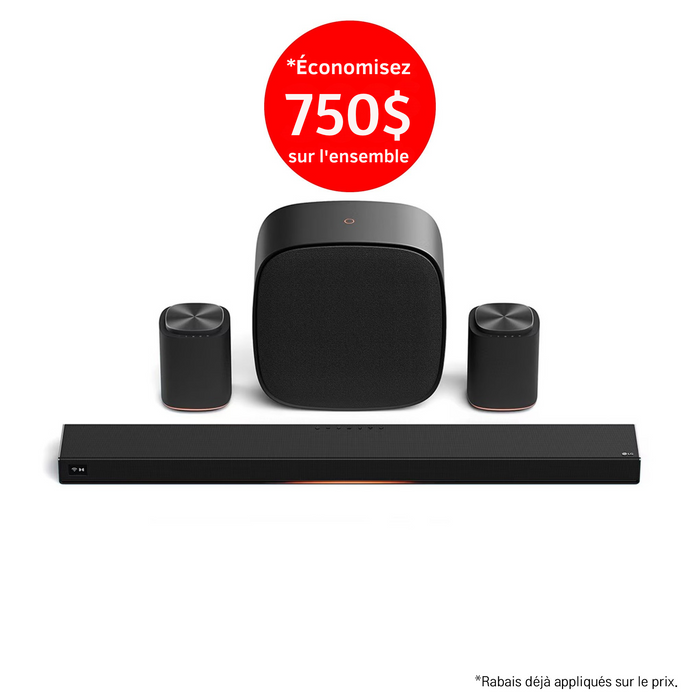 LG Sound Suite | Immersive suite 5 Pro - Barre de son H7 +2 M5 + W7 | 01 | Sonxplus Drummondville