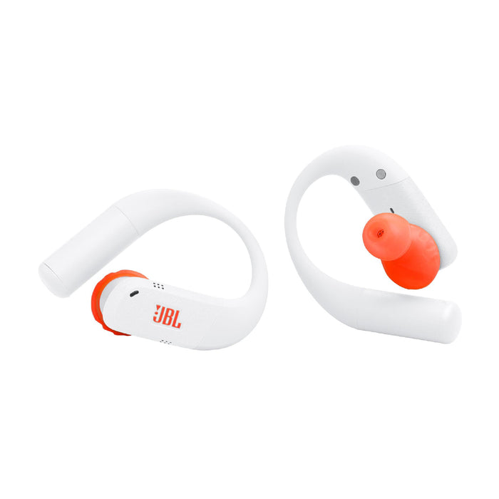 JBL Endurance Peak 4 | In-Ear Headphones - TwistLock  - White/Orange | 03 | Sonxplus Drummondville