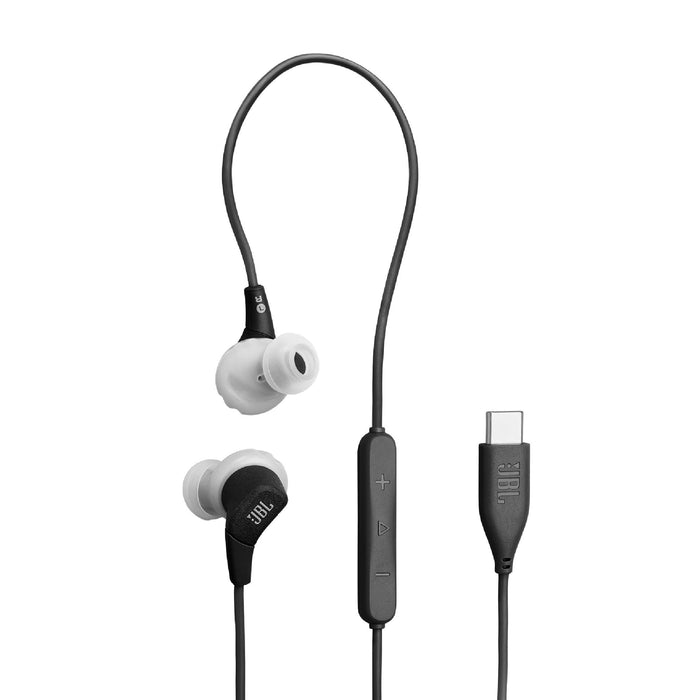 JBL Endurance Run 3C | Écouteurs intra-auriculaires - USB-C - Sport - Filaire - IP65 - Noir/Gris | Sonxplus Saint-Jean-sur-Richelieu
